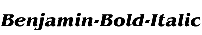 Benjamin-Bold-Italic font preview