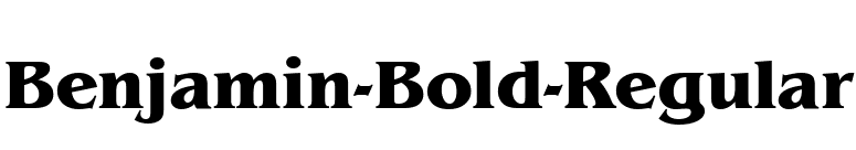 Benjamin-Bold-Regular font preview