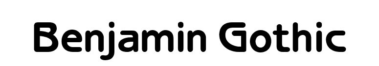 Benjamin Gothic font preview
