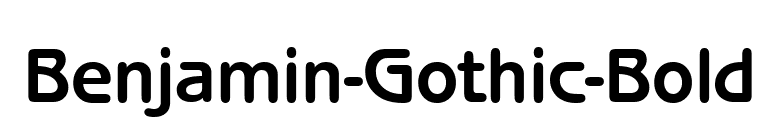 Benjamin-Gothic-Bold font preview