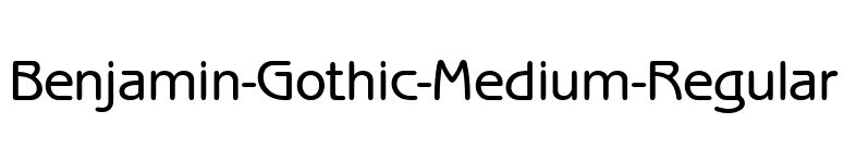 Benjamin-Gothic-Medium-Regular font preview