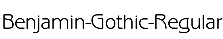Benjamin-Gothic-Regular font preview