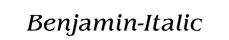 Benjamin-Italic font preview