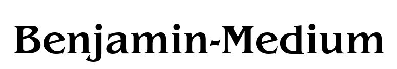 Benjamin-Medium font preview