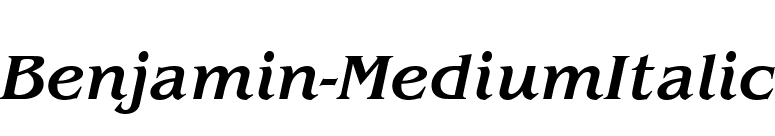 Benjamin-MediumItalic font preview
