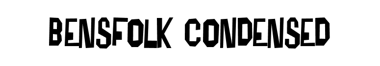 Bensfolk Condensed font preview