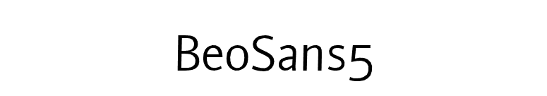 BeoSans5 font preview