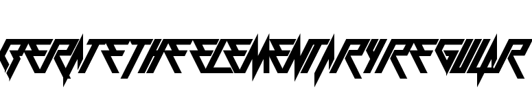 Berate The Elementary Regular font preview