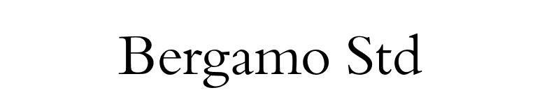 Bergamo Std font preview