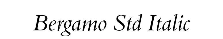 Bergamo Std Italic font preview