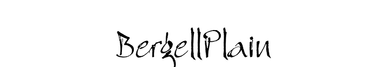 BergellPlain font preview