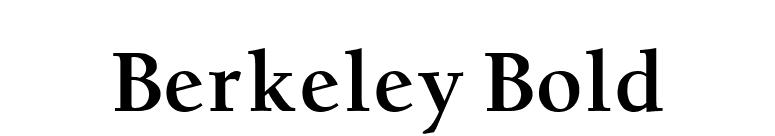 Berkeley Bold font preview