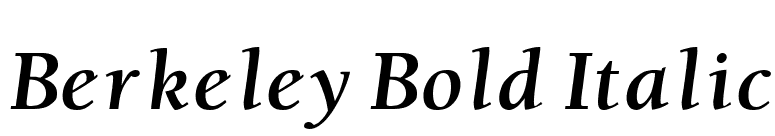 Berkeley Bold Italic font preview