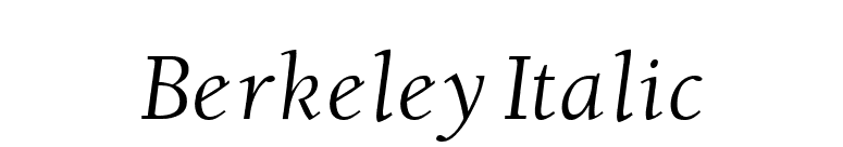 Berkeley Italic font preview