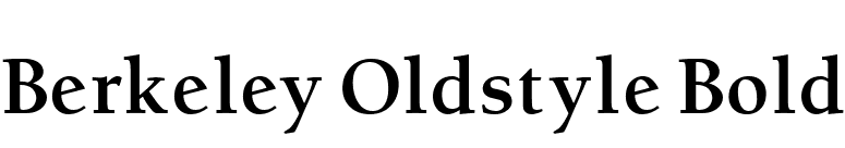 Berkeley Oldstyle Bold font preview