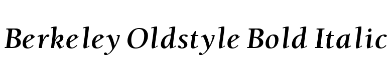 Berkeley Oldstyle Bold Italic font preview