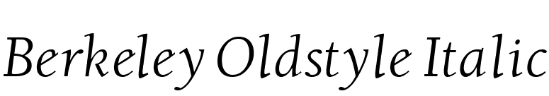 Berkeley Oldstyle Italic font preview