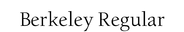 Berkeley Regular font preview
