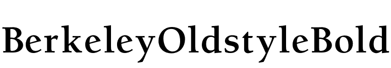 BerkeleyOldstyleBold font preview