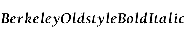 BerkeleyOldstyleBoldItalic font preview