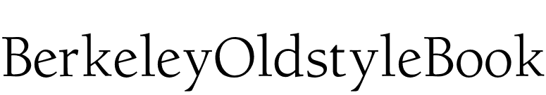 BerkeleyOldstyleBook font preview