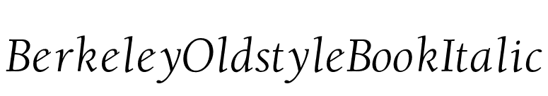 BerkeleyOldstyleBookItalic font preview