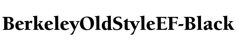 BerkeleyOldStyleEF-Black font preview