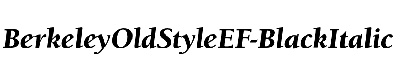 BerkeleyOldStyleEF-BlackItalic font preview