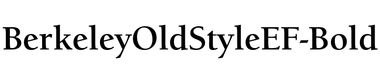 BerkeleyOldStyleEF-Bold font preview
