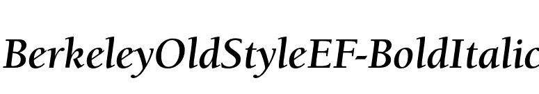 BerkeleyOldStyleEF-BoldItalic font preview