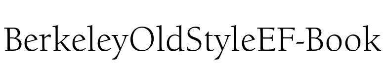 BerkeleyOldStyleEF-Book font preview