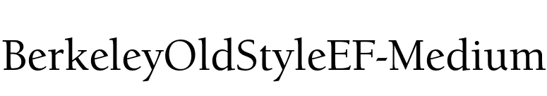 BerkeleyOldStyleEF-Medium font preview