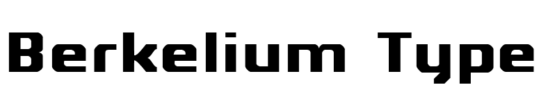 Berkelium Type font preview