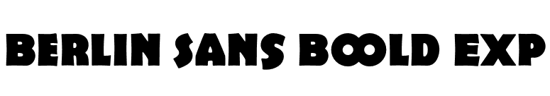 Berlin Sans Bold Exp font preview
