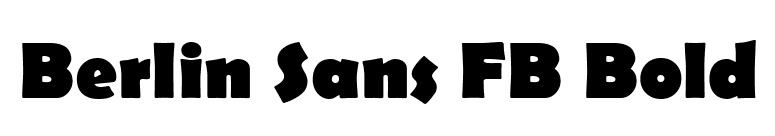 Berlin Sans FB Bold font preview