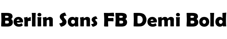 Berlin Sans FB Demi Bold font preview