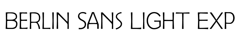 Berlin Sans Light Exp font preview