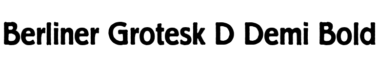 Berliner Grotesk D Demi Bold font preview