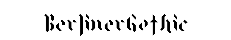 BerlinerGothic font preview
