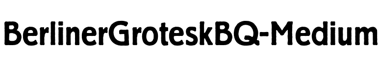 BerlinerGroteskBQ-Medium font preview