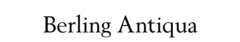 Berling Antiqua font preview