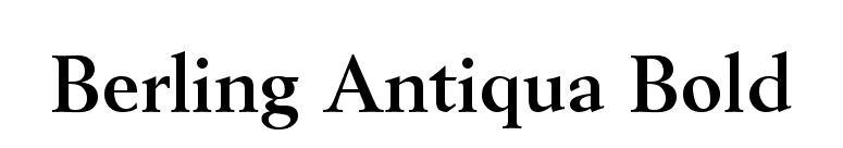Berling Antiqua Bold font preview