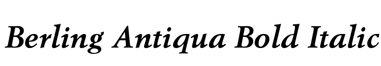 Berling Antiqua Bold Italic font preview