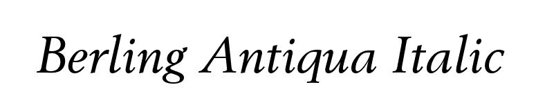Berling Antiqua Italic font preview