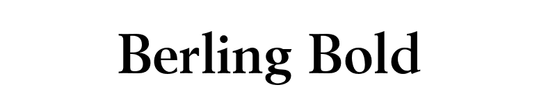 Berling Bold font preview