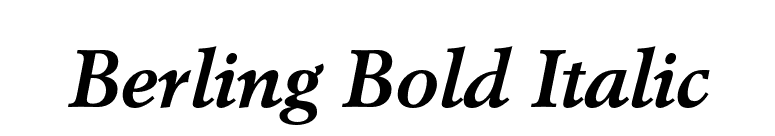 Berling Bold Italic font preview