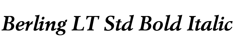 Berling LT Std Bold Italic font preview