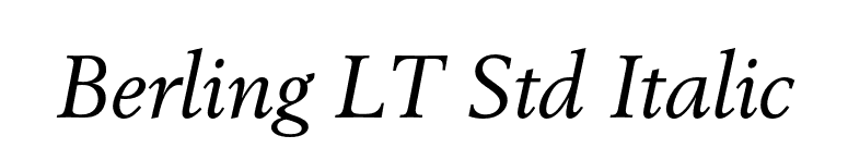 Berling LT Std Italic font preview