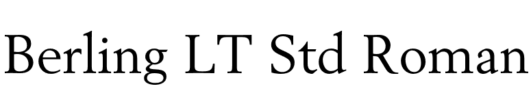 Berling LT Std Roman font preview