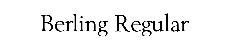 Berling Regular font preview